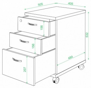 Тумбочка Домино ТС-2 в Ноябрьске - noyabrsk.mebel24.online | фото 2