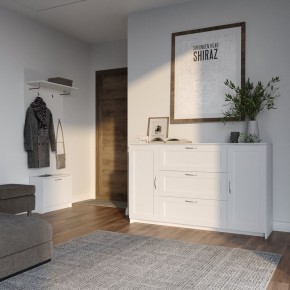 Вешалка СИРИУС настенная с полкой, цвет белый в Ноябрьске - noyabrsk.mebel24.online | фото 4