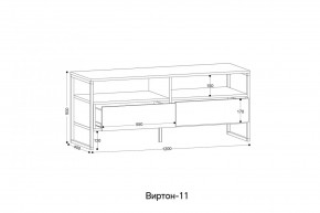 ВИРТОН 11 Тумба ТВ в Ноябрьске - noyabrsk.mebel24.online | фото 2