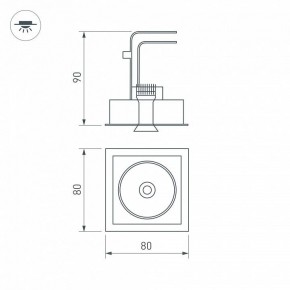 Встраиваемый светильник Arlight CL-SIMPLE-S80x80-9W Day4000 (BK, 45 deg) 026875 в Ноябрьске - noyabrsk.mebel24.online | фото 9