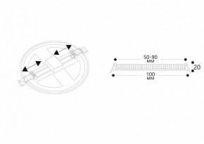 Встраиваемый светильник Arte Lamp Mesura A7971PL-1WH в Ноябрьске - noyabrsk.mebel24.online | фото 5