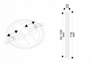 Встраиваемый светильник Arte Lamp Mesura A7972PL-1WH в Ноябрьске - noyabrsk.mebel24.online | фото 5
