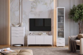 ЗЕФИР Гостиная К1 (белое дерево/белый муар) в Ноябрьске - noyabrsk.mebel24.online | фото