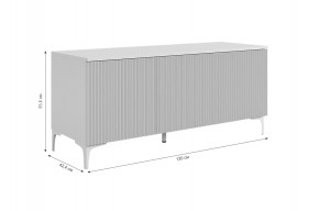 ЗЕФИР Гостиная К2 (белое дерево/черный муар) в Ноябрьске - noyabrsk.mebel24.online | фото 4