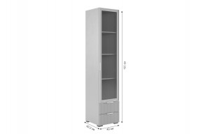 ЗЕФИР Гостиная К2 (белое дерево/черный муар) в Ноябрьске - noyabrsk.mebel24.online | фото 6