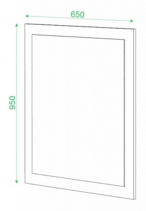 Зеркало настенное Домино в Ноябрьске - noyabrsk.mebel24.online | фото 2